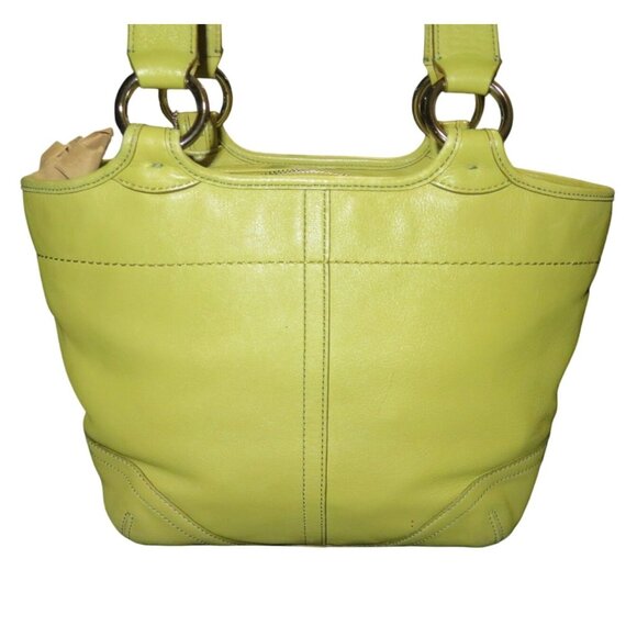 Coach 2004 Soho Canvas & Leather Mini Tote Buckle Front Flap Gorgeous Green! - Picture 2 of 13